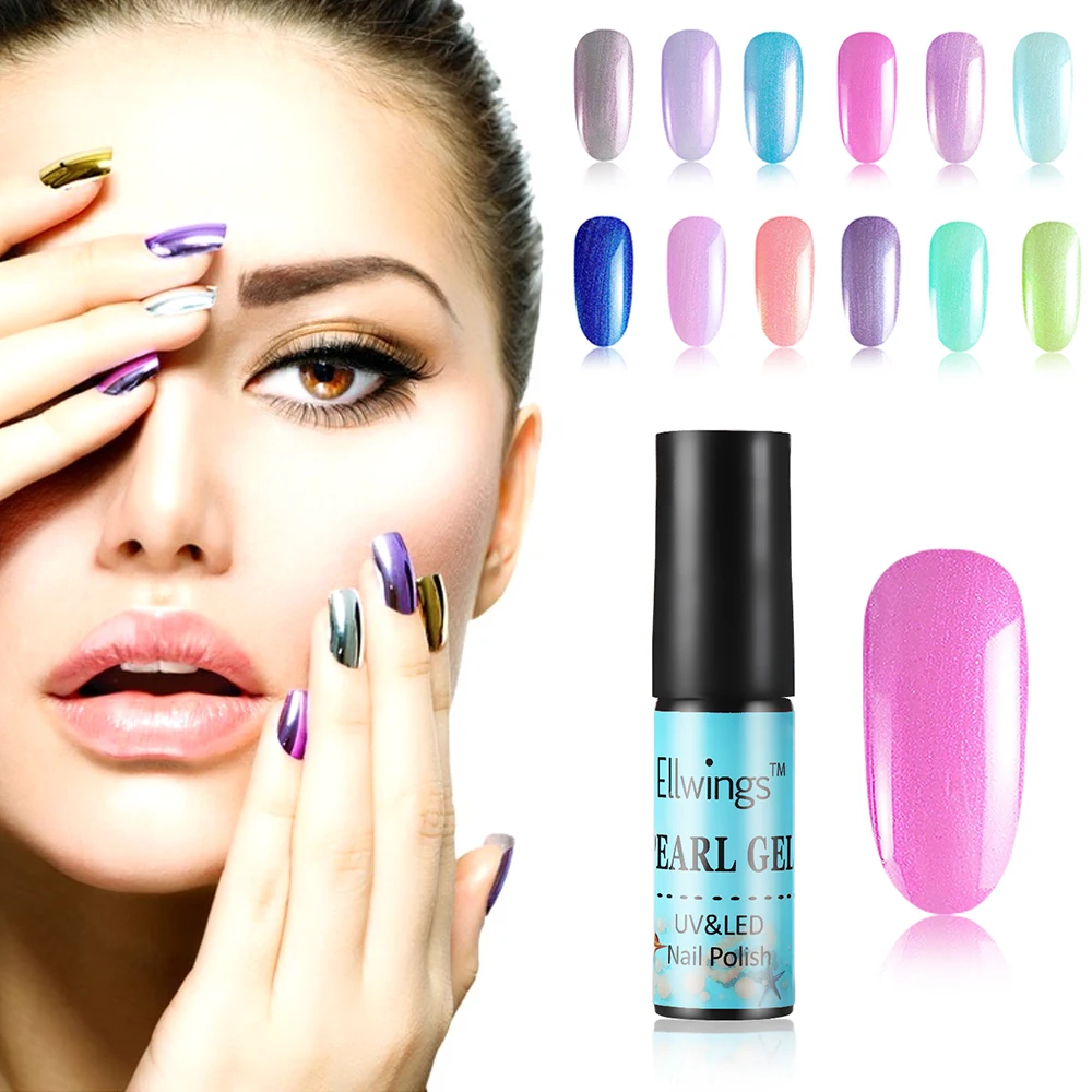 Pure Pearl Shinning Nail Art Gel Varnish Professional Seashell Color Gel Polish Soak Off UV Gel