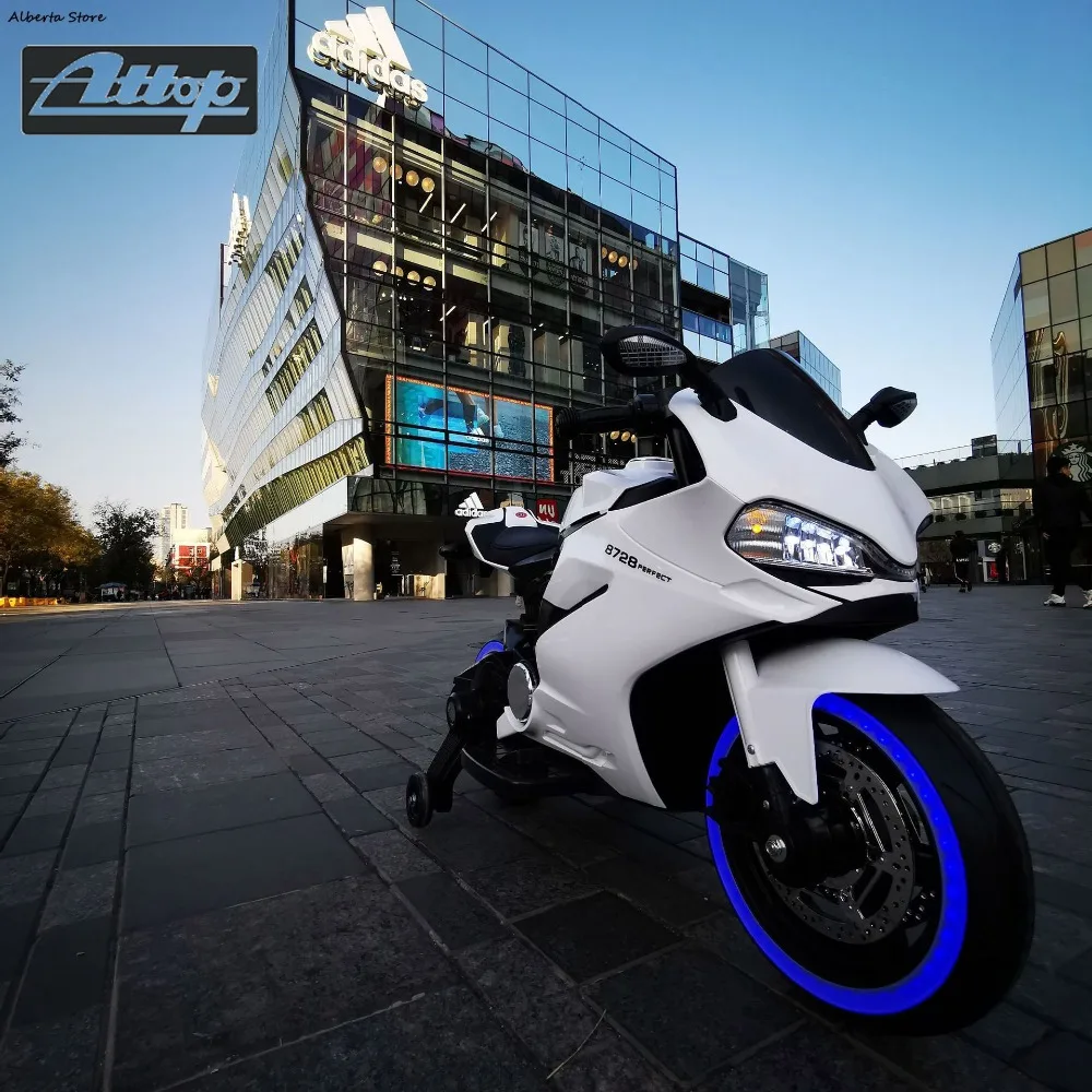 

Electrical Motorbike Children Can Ride on Toy Car Rechargeable Music Super Car Light Wheel One Button Start Double Two Baby