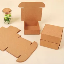 45 размеров маленький подарок крафт-бумага упаковочная коробка, оберточная бумага подарочные коробки для упаковки, мыло ручной работы шкатулка 5 шт