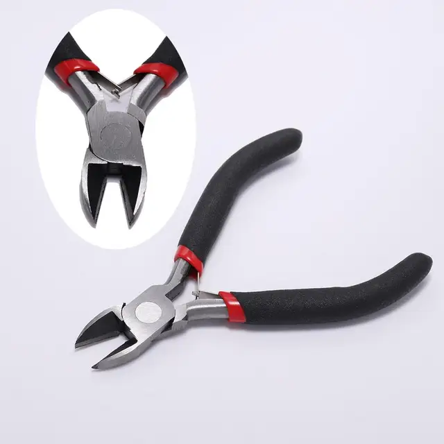 Ferronickel Carbon-Hardened Steel Round Nose End Cutting Jewelry Pliers Tools DIY Equipment Pliers Fit Handcraft Beadwork Repair Side Cutter Pliers