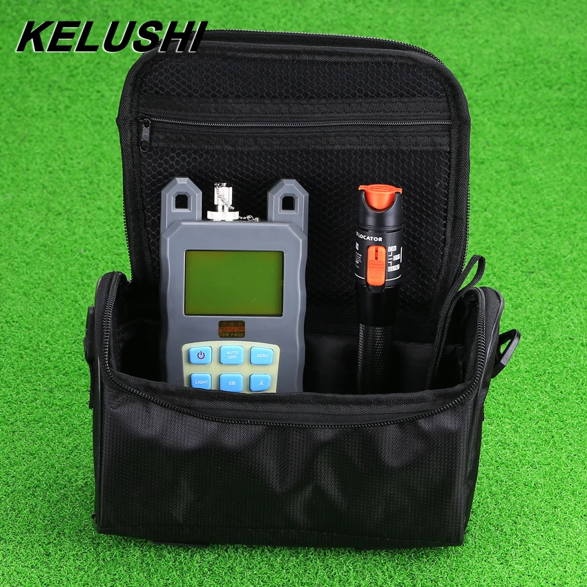 

KELUSHI Optical Fiber Tools Kit Optic Power Meter 10mW Visual Fault Locator Red Light Source FTTH Fiber Optic Cable Tester
