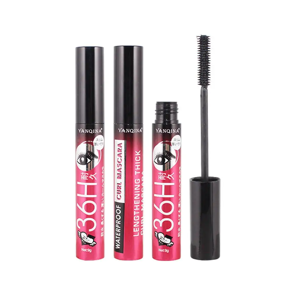 Mascara Waterproof Sweat proof Non smudge Thick Eyelashes 36H Mascara Beauty Makeup Black Thick Lengthening Eye 4
