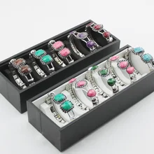 Высокое качество Браслет Дисплей Лоток 10 ячеек браслет коробка для хранения Браслет Показать держатель ювелирных изделий дисплей коробка