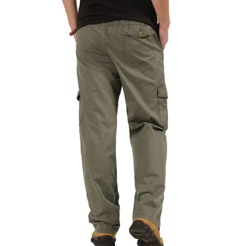 Новые повседневные мужские брюки карго больших размеров хлопковые свободные брюки мужские брюки Размер XL-6XL