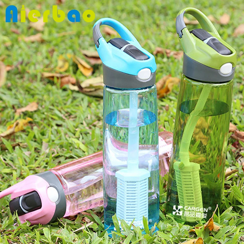 750ml Flip Top Lid Sports Water Bottle With Alkaline Negative Ion