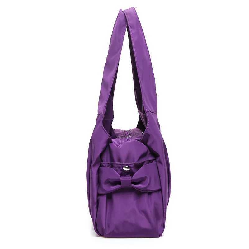 Женская сумка, повседневная большая сумка на плечо, модная нейлоновая Большая вместительная сумка-тоут, роскошный фирменный дизайн, однотонные черные сумки, водонепроницаемые сумки