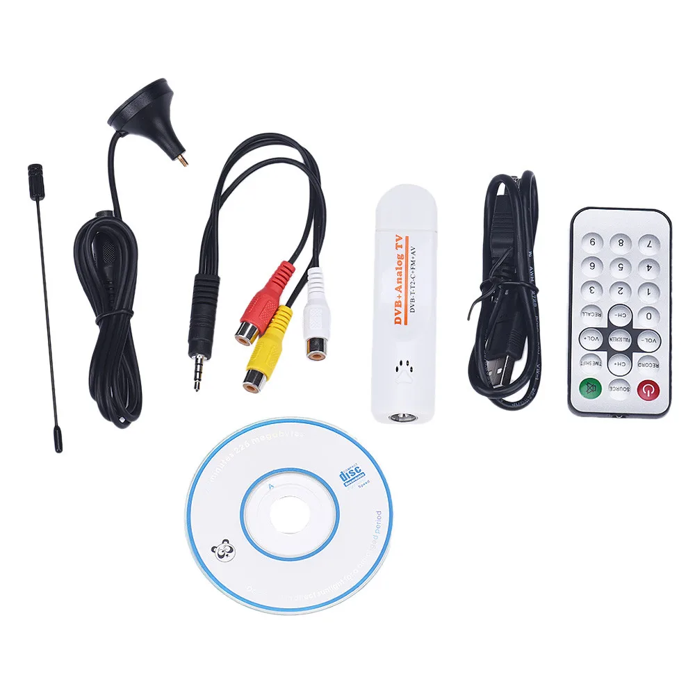 Новинка DVB T2 TV Stick аналоговый usb ТВ тюнер цифровой спутниковый приемник с антенной