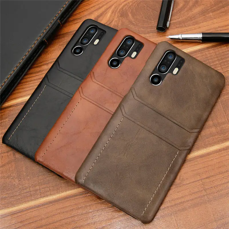 

Leather Back Cover For Huawei P30 Pro Wallet Case Business Case For Huawei P 30 Pro Card Slots Phone Bag Case