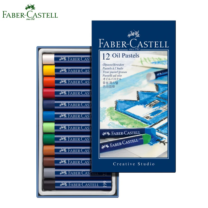 Faber Castell 12 видов цветов масло пастельные мелки живопись Lapices цвет пастели для рисования Kids арт Канцтовары