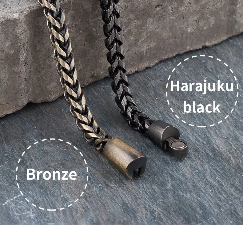 Dragão estilo osso link pulseira para homem