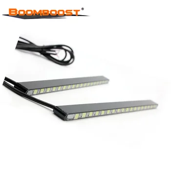 

high quality Waterproof IP65 DIY Car Styling Lamp 12V 18 LEDs Daylight DRL Daytime Running Light 1pair Super Bright