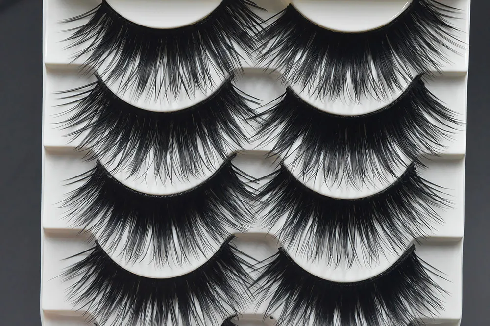 False EyeLashes 1 Box 5 Pairs Thick Black False Eyelashes Makeup Tips Natural Smoky Makeup Long Fake Eye Lashes 10 False EyeLashes 1 Box 5 Pairs Thick Black False Eyelashes Makeup Tips Natural Smoky Makeup Long Fake Eye Lashes 10