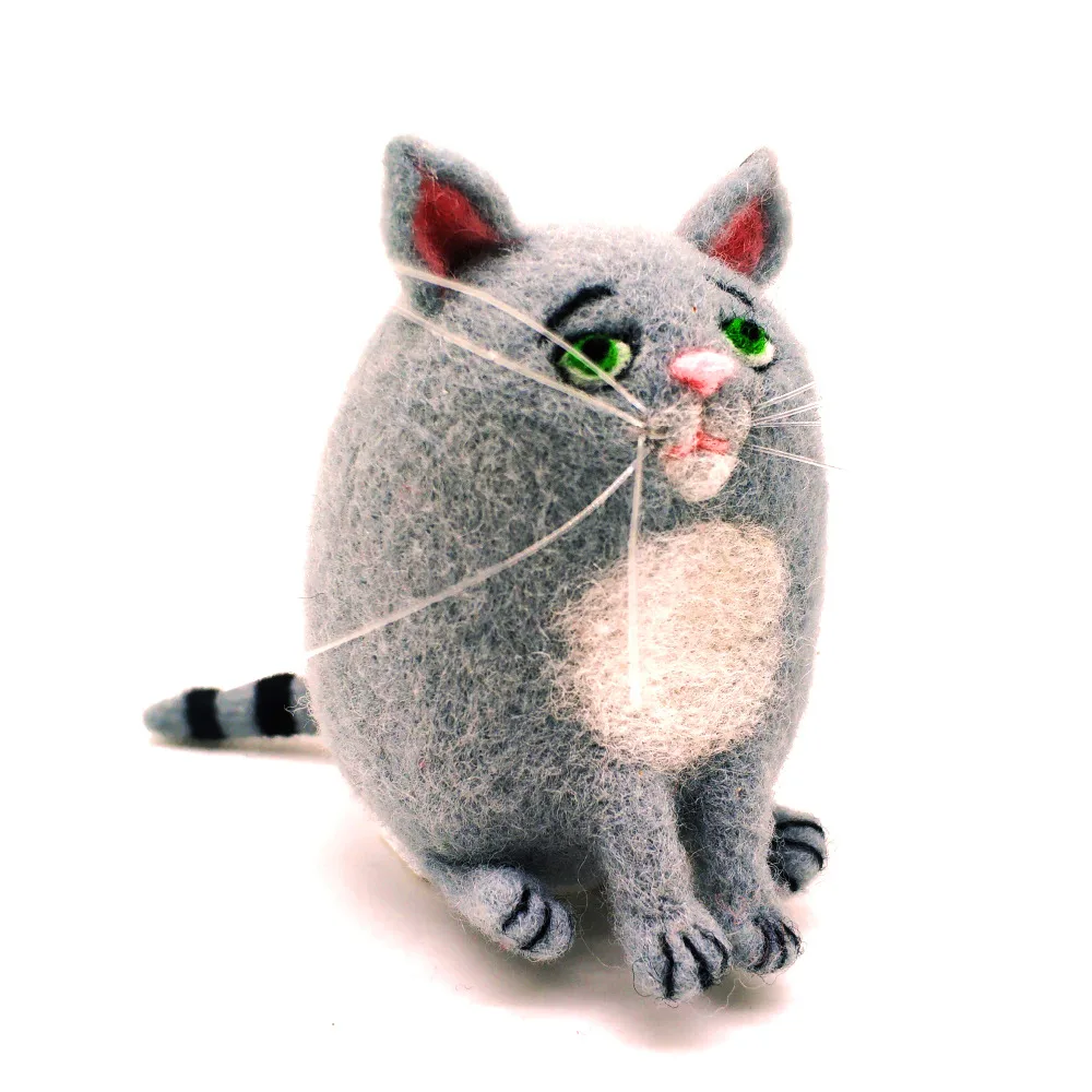 

Feltsky Fat Cat Needle Felting Kit for Beginners with Handbook