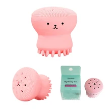 Силиконовая Очищающая щетка многофункциональная маленькая форма осьминога Отшелушивающий массаж щетка для лица
