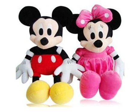 mickey and minnie soft toys