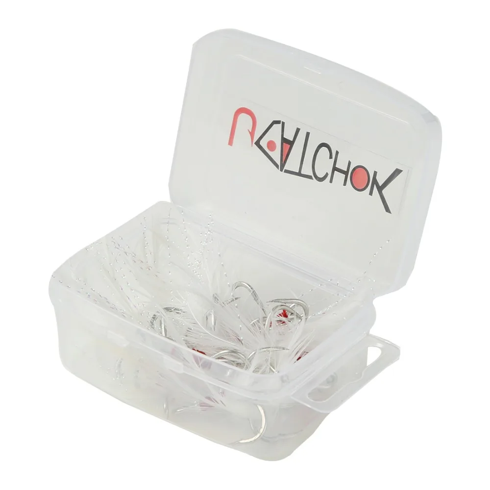 10pcs/lot 4#/6#/8#/10# China made high carbon feather triple hook attach with feather fishing hook winter fishing tackle