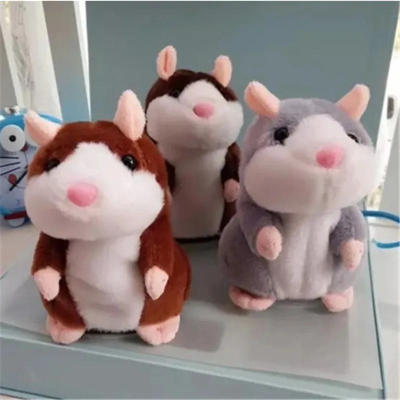 15cm Cute Walking Russian Talking Hamster Wooddy Time Stuffed Plush Animal Dolls Speaking Educational Toy Repeat Sound Language | Игрушки и