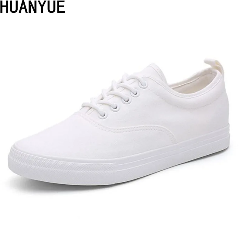 

High Quality Fashion Men's Vulcanize Shoes Black White Men's Flat Shoes Spring Summer Man Lace up Canvas Shoes Zapatos Shoes
