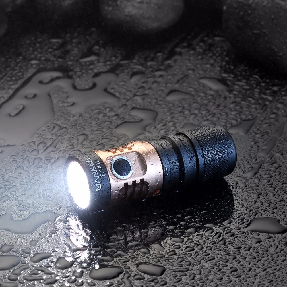 Фонарик Manker E14 II аккумуляторный 2200 лм с зарядкой от USB|18650 flashlight|4x cree2200 lumens |
