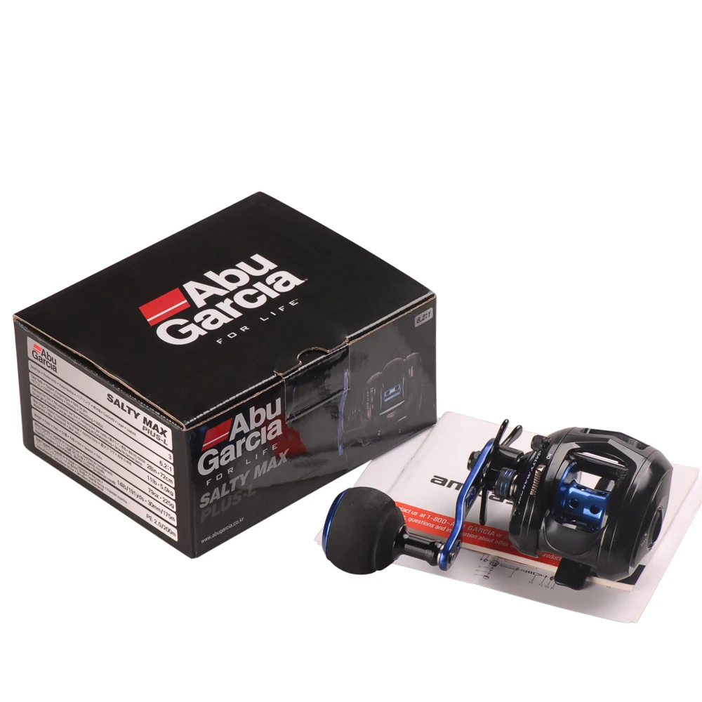Abu Garcia SALTY MAX PLUS 6.4:1 3BB 11LB Drag Drum Baitcasting Fishing Reel Magnetic Fine-tuning Brake Moulinet Peche Carretilha