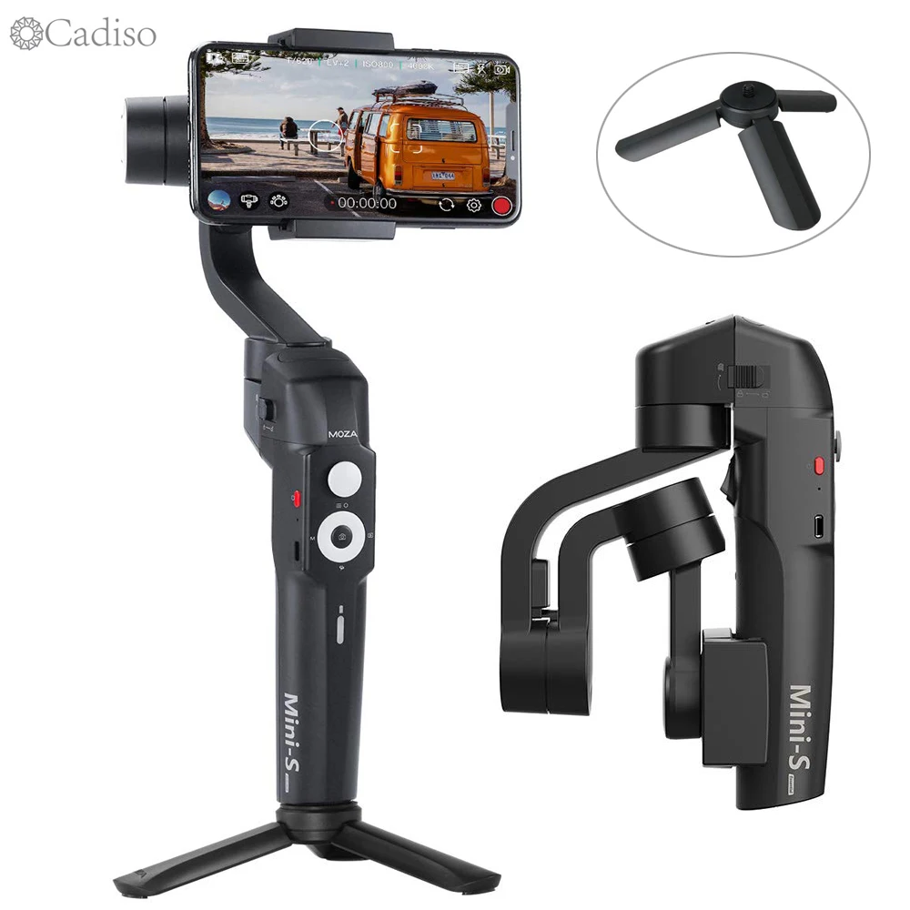 

Cadiso Mini S Foldable 3-Axis Handheld Gimbal Smartphone Video Stabilizer for iPhone XS XR X 8Plus 8 7P 7 Samsung S9 S8 S7 Phone