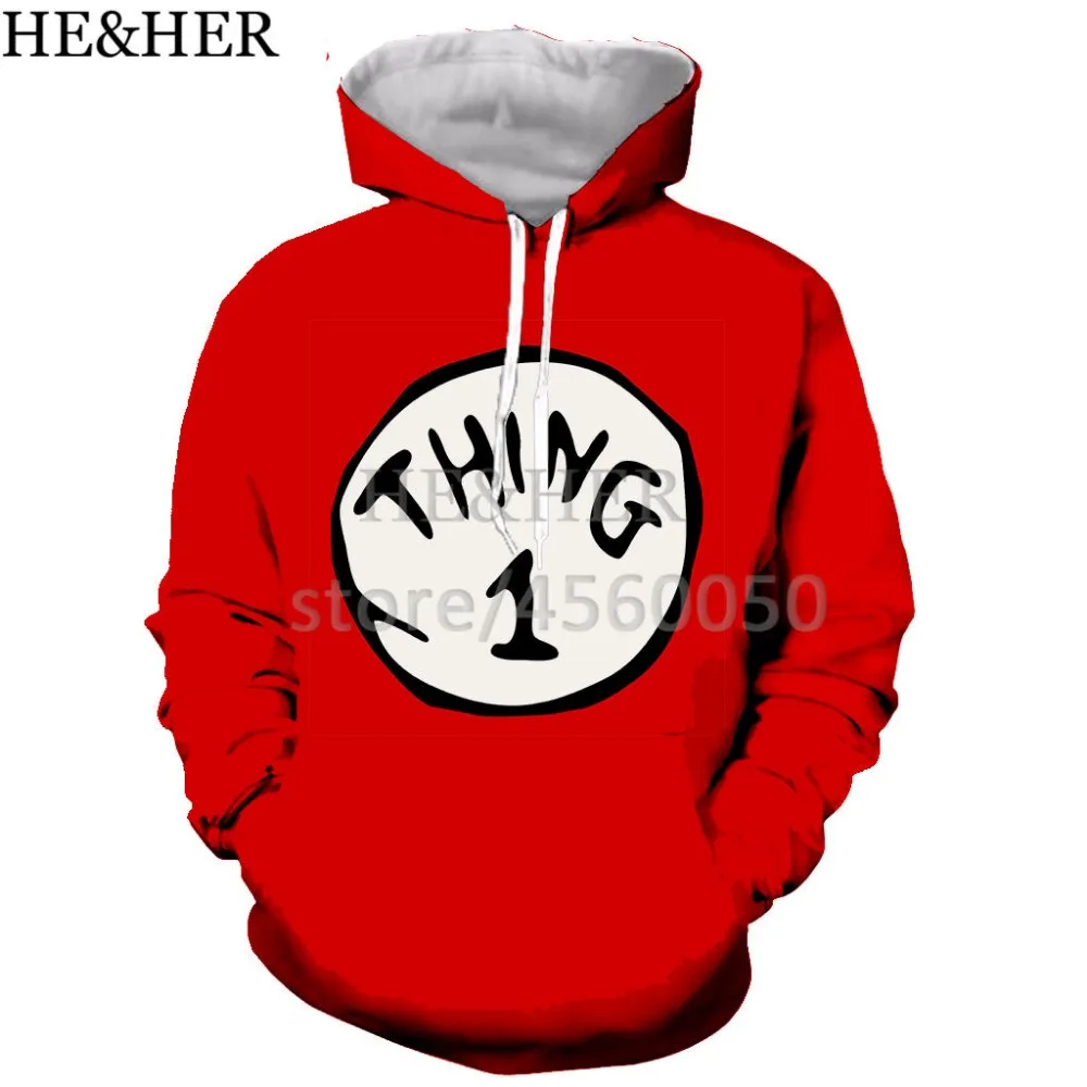 

Cute cartoon thing 1 2 cool 3D printed men hooded hoodie sweatshirt fashion graphic hoodie casual streetwear pullover hoodie