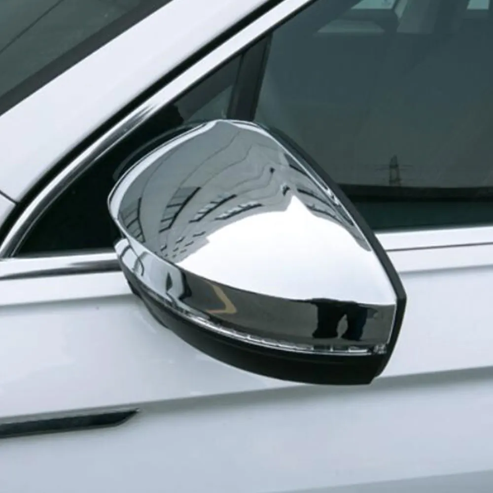 Jameo Auto Car Rear View Rearview Side Glass Mirror Decoration Cover Trim For Volkswagen VW Tiguan