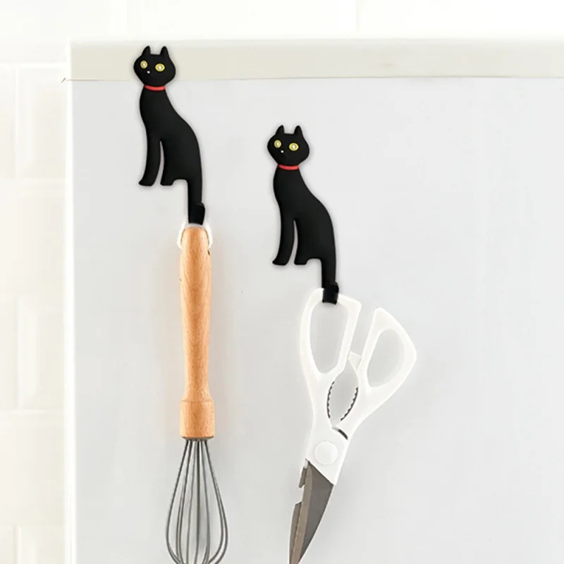 Лидер продаж Творческий универсальный Кот магнитное настенное крепление ключи крюк холодильник стикеры магнит на холодильник