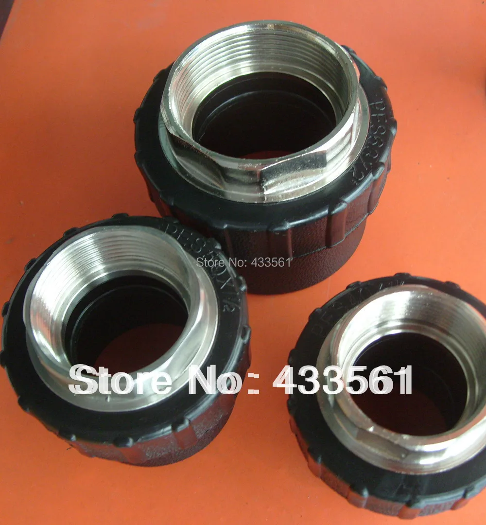 

PE steel pipe connector with female thread for irrigation pumping valve or ground thermal collecting pipeline spring connector