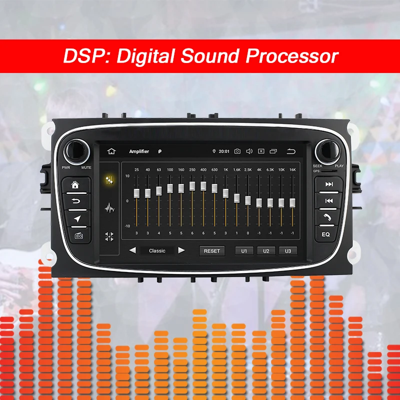 Discount CarPlay DSP 2Din Android 9.0 Car DVD GPS For Ford Focus 2/S-MAX/C-MAX/Galaxy/Mondeo 9/Kuga 2008-2011 Multimedia Car Radio Player 2