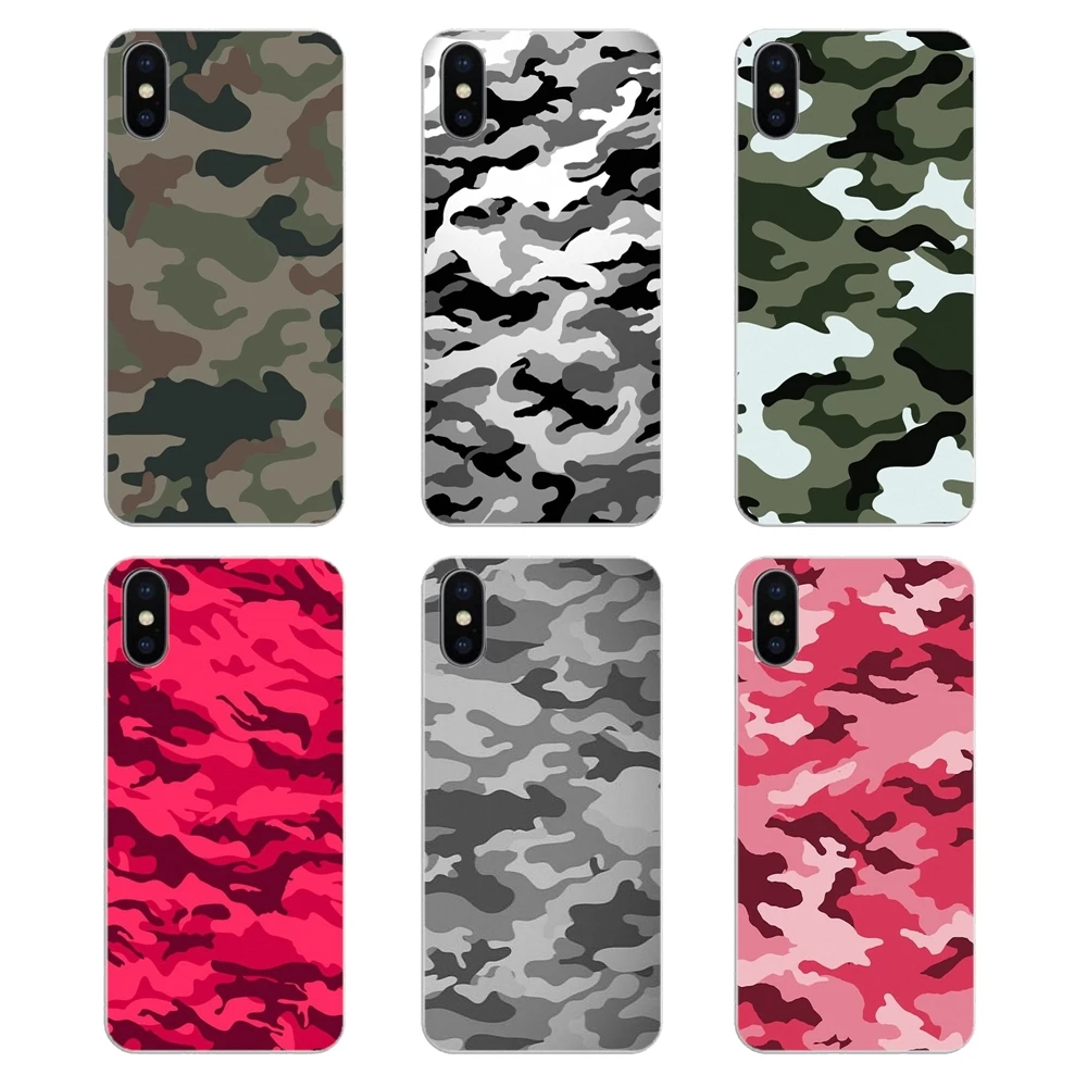 

For Xiaomi Mi A1 A2 5X 6X 8 lite SE Pro Max Mix 2 2S 3 Mi5 Mi5S Silicone Phone Covers Colorful Army Camo Camouflage Skin pop art