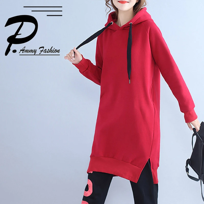 women's plus size red hoodie