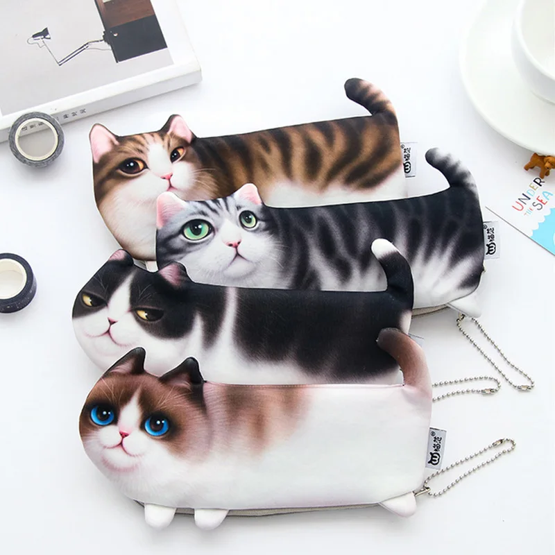 

Cat pencil case Korea estojo escolar Kawaii kalem kutusu school supplies trousse scolaire stylo pencil box school tools