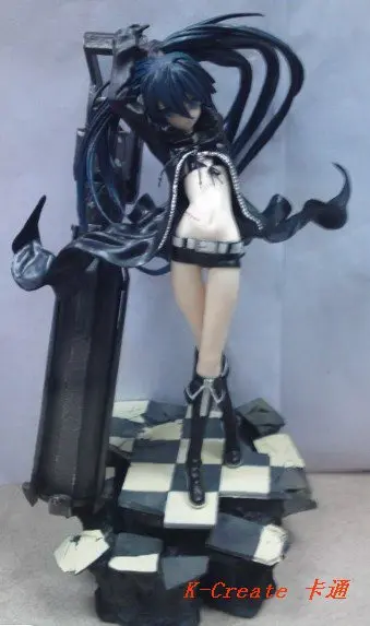 

1pcs Japan anime Black Rock Shooter figure toy tall 30cm.Cute figure promotional sell.