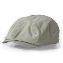 Classic Vintage Casual Beret Cabbie Newsboy Solid Flat Hat Golf Driver Sun Peaked Bonnet Beret Visors Cap for Men Women