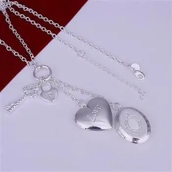 silver n007 double plated wholesale fine shipping frame jewelrys charm factory jewelry necklaces sterling