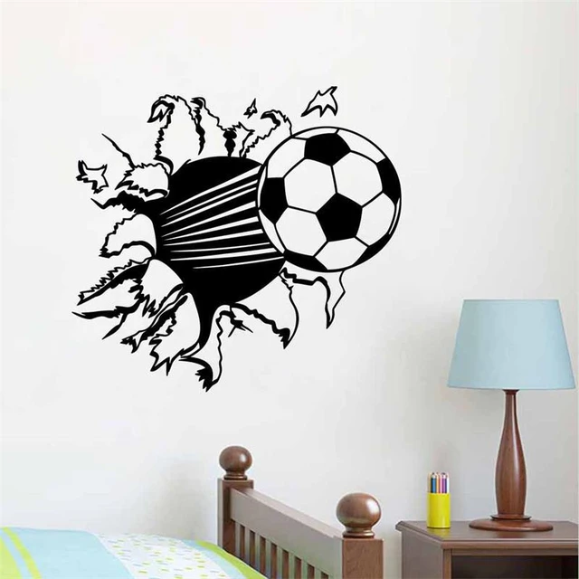 Decor for the room wall, 3D sticker - soccer ball 