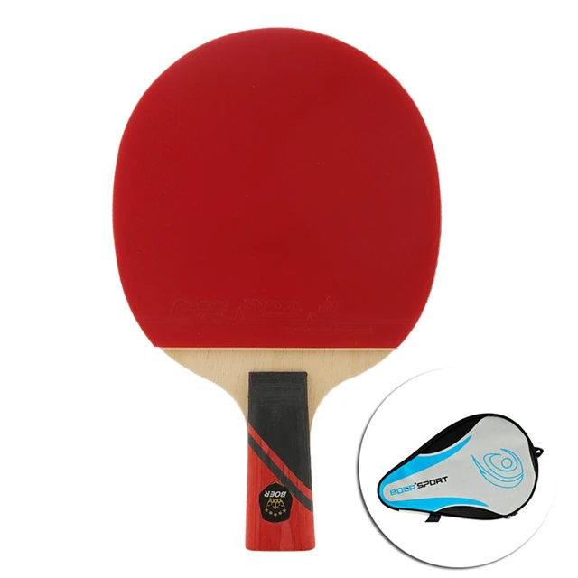 Table Tennis Racket Double Face Pimples in Racket Rubber Paddle Bat