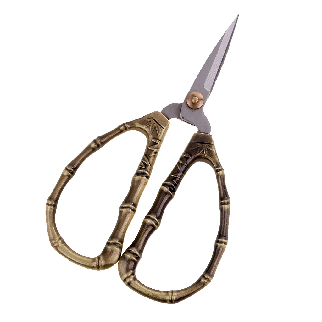 European Vintage Bamboo Sewing Scissors Tailor Shears DIY Tool 12 cmin