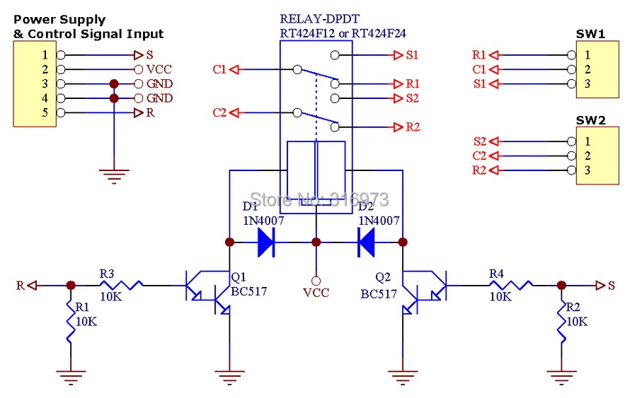Модуль реле мощности DPDT 8 а Bistable/фиксация катушка 12 в постоянного тока Tyco RT424F12|tyco
