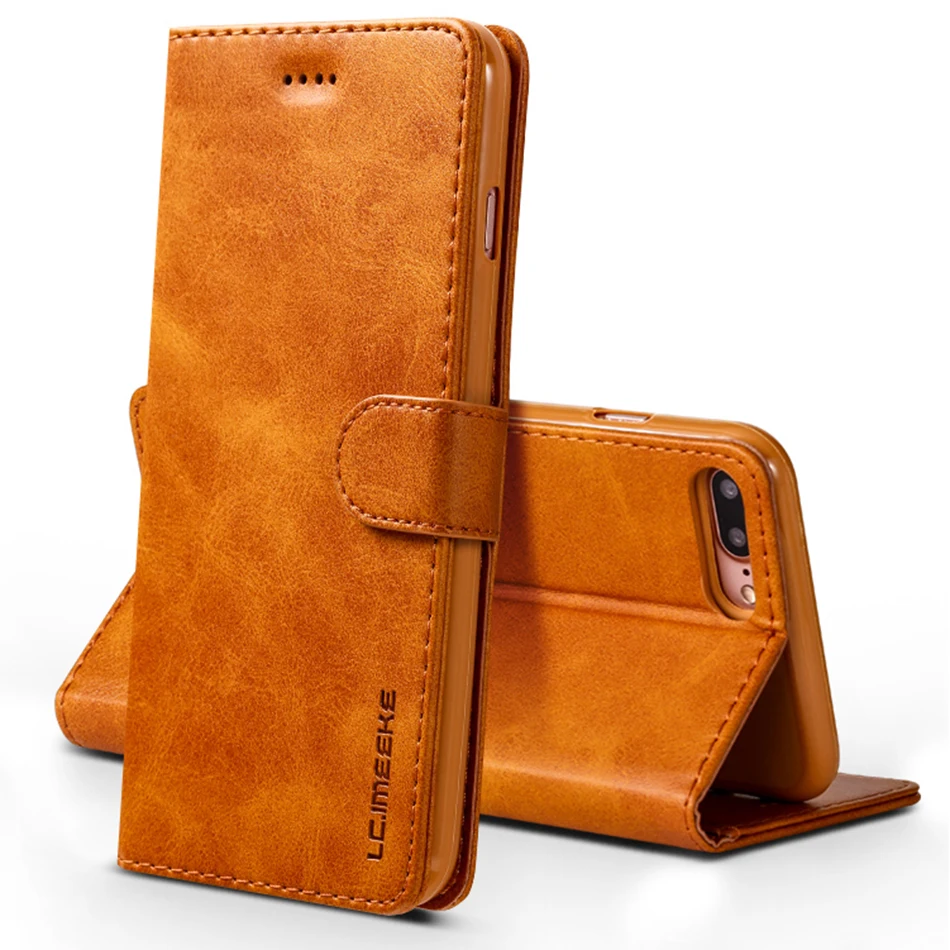 

Retro Luxury PU Leather Flip Case For iPhone 8 Plus Wallet Cover Card Slot Phone Bag For Xiaomi Mi 5X 6X A1 Mi5X A2 Redmi 6 Pro