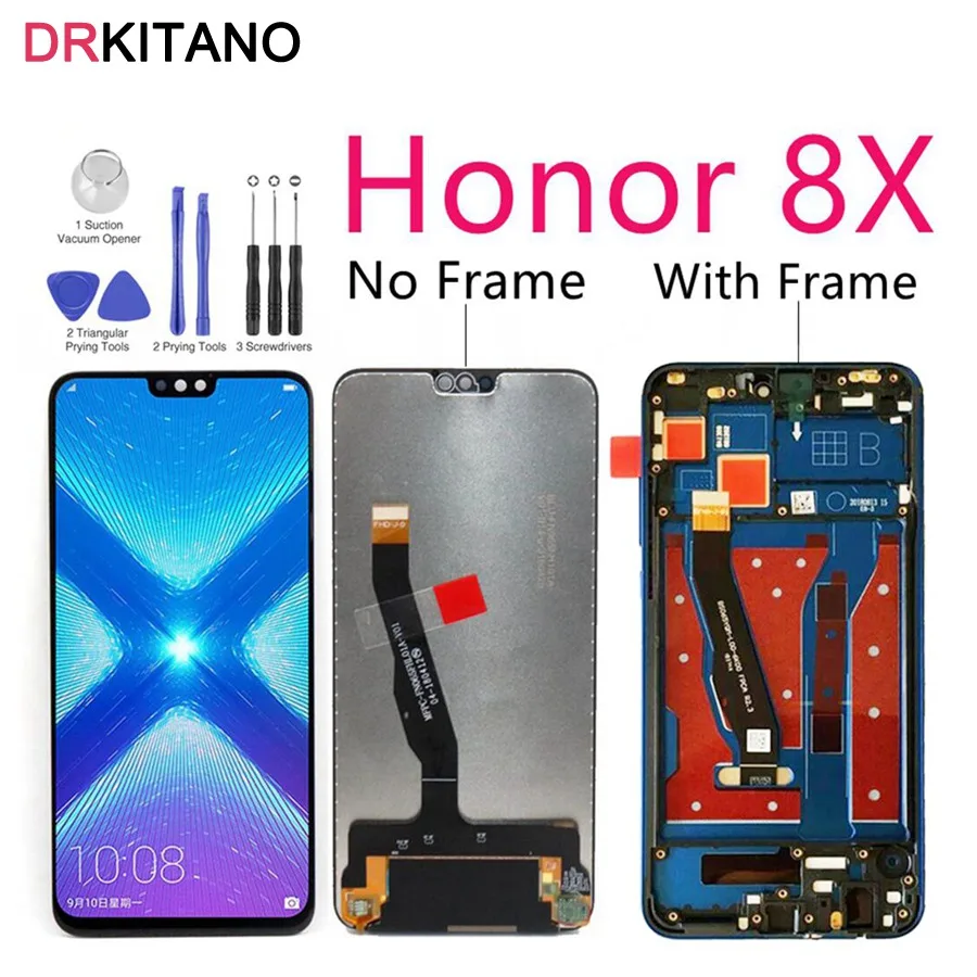 

Huawei Honor 8X LCD Display Touch Screen Digitizer JSN L21 L22 L23 L42 LX1 AL00 LCD with Frame For Huawei Honor 8X LCD Screen