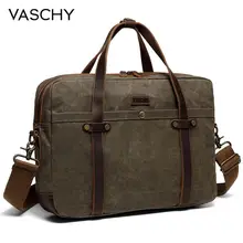 Best Offers VASCHY Briefcase for Men Water Resistant Waxed Canvas Messenger Bag Fits 15.6 in Laptop Man Bag Vintage Leather Bag Briefcases Best Offers VASCHY Briefcase for Men Water Resistant Waxed Canvas Messenger Bag Fits 15.6 in Laptop Man Bag Vintage Leather Bag Briefcases