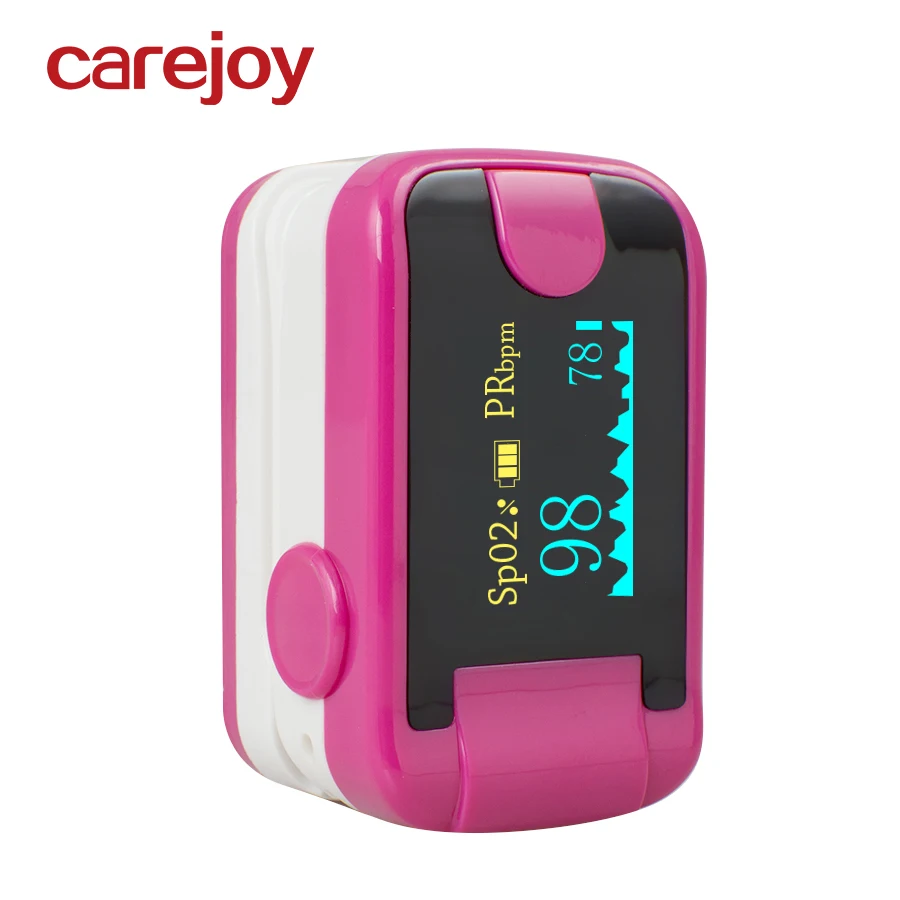 

Rose Color Blood Oxygen Monitor Spo2 PR Monitor Fingertip Pulse Oximeter Heart Rate Monitor