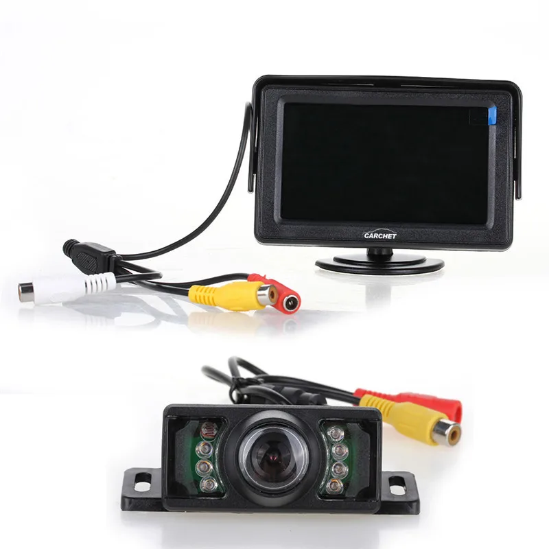 CARCHET 4," TFT ЖК-дисплей экран автомобиля заднего вида монитор ИК обратный резервный 7 светодиодный Ночной версии камеры заднего вида Мониторы резервного копирования