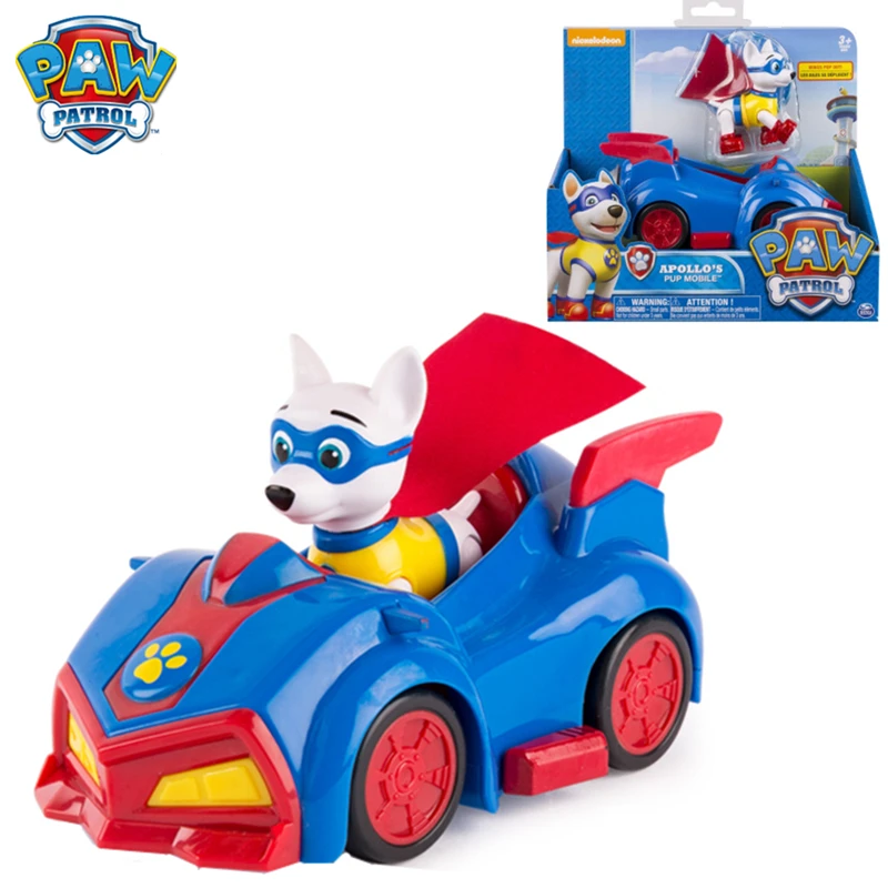 

Paw Patrol Toy Car Apollo Superman Dog Canine Patrulla Canina Action Figures Anime Pow Patrol Model PVC Toys Of children Gift