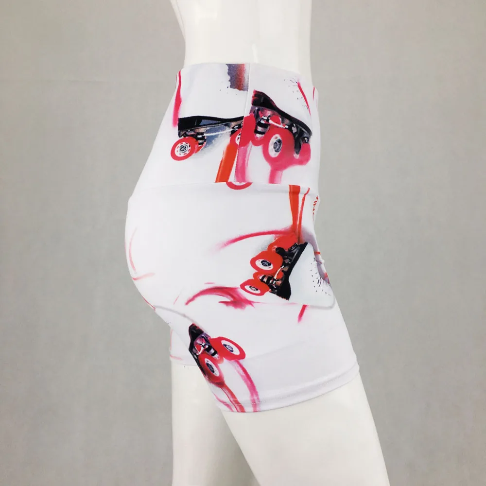 2019 women's digital printing sexy yoga shorts high waist yoga shorts quick-drying fitness yoga shorts ladies gym fitness 40J1 (6)