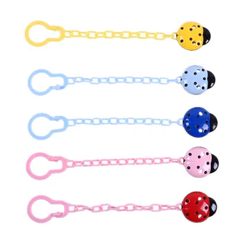 

Cute Toddler Baby Ladybug Dummy Pacifier Clip Chain Holder Soother Nipple Strap