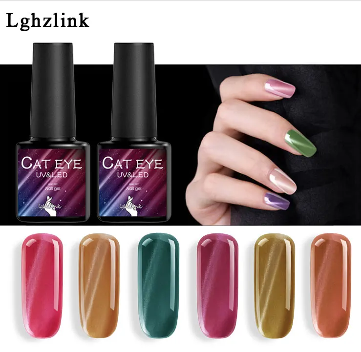 LGHSLINK Jade кошачий глаз Гель лак для ногтей 8 мл 3D магический эффект замачиваемый УФ