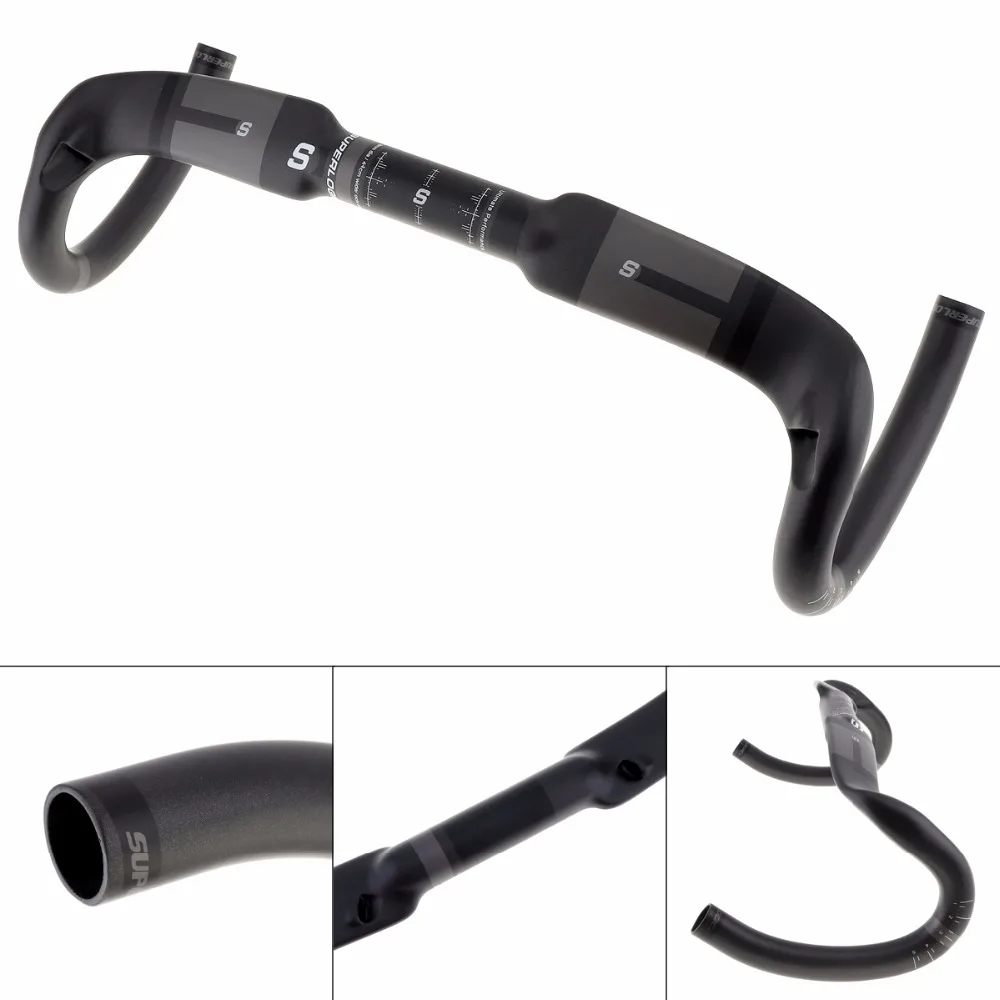 

Superlogic Toray T700 3k Glossy Carbon Fiber Handlebar Support 31.8mm Clamp for Road Bike